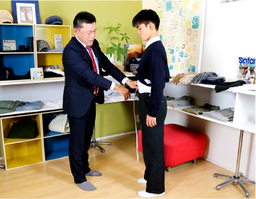 ウエストの採寸・男子